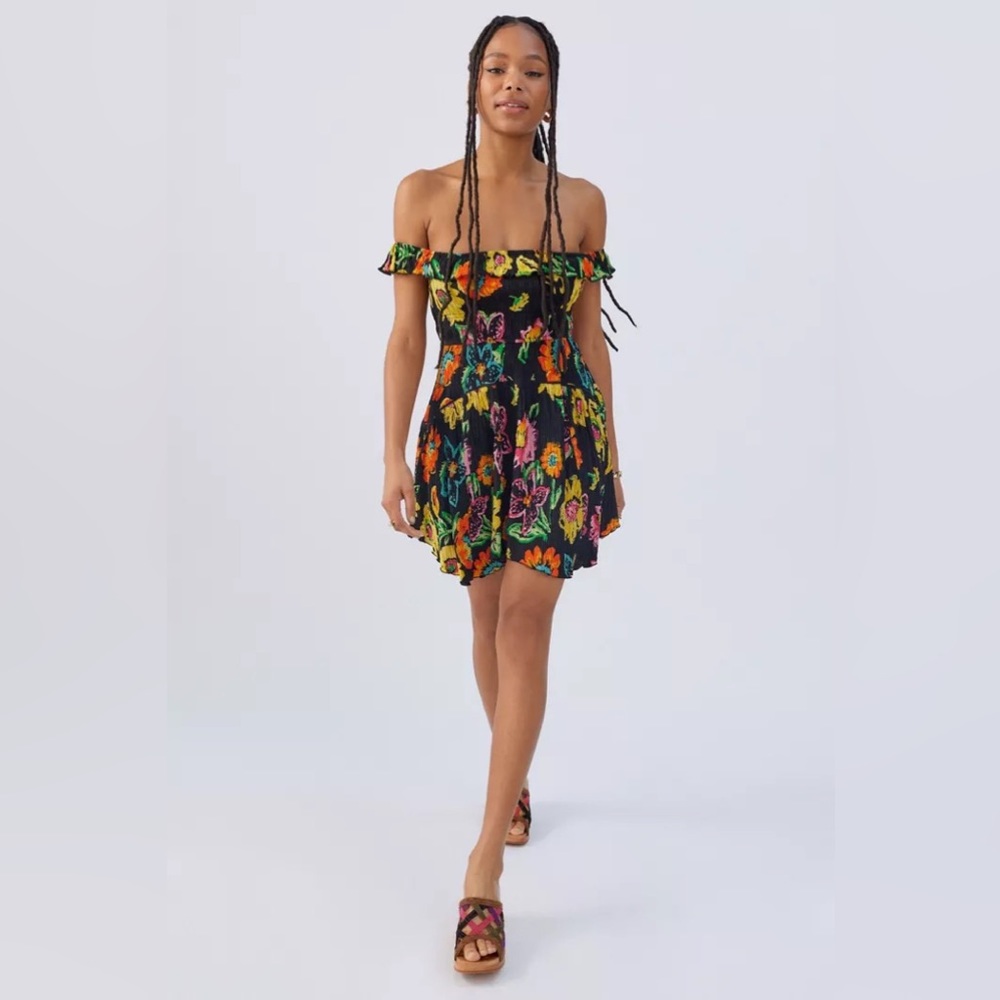 UO Aubrey Off-The-Shoulder Mini Dress